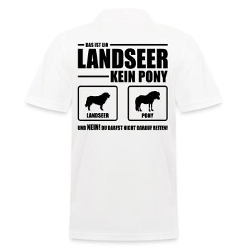 LANDSEER kein Pony Wilsigns Hundespruch Hund - Männer Poloshirt - Weiß - Hinten - Kai (181cm)