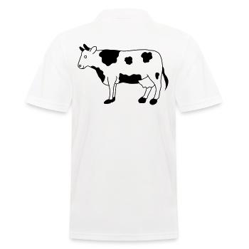 Cow - Men's Polo Shirt - white - Back - Kai (181cm)
