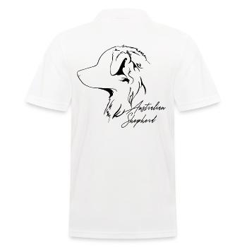 AUSTRALIAN SHEPHERD Hunde Hund Hütehund Wilsigns - Männer Poloshirt - Weiß - Hinten - Kai (181cm)