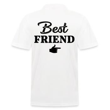Meilleur ami ami partenaire look meilleur ami - Polo Homme - blanc - Dos - Kai (181cm)