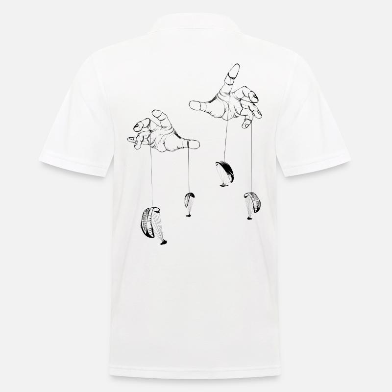 Gleitschirm Playtime - Männer Poloshirt - Weiß