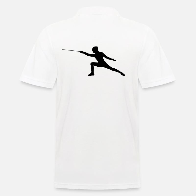 Fechten - Männer Poloshirt - Weiß