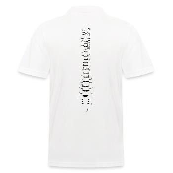Spine body gift idea - Men's Polo Shirt - white - Back - Kai (181cm)