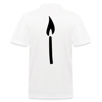Match Candle - Men's Polo Shirt - white - Back - Kai (181cm)