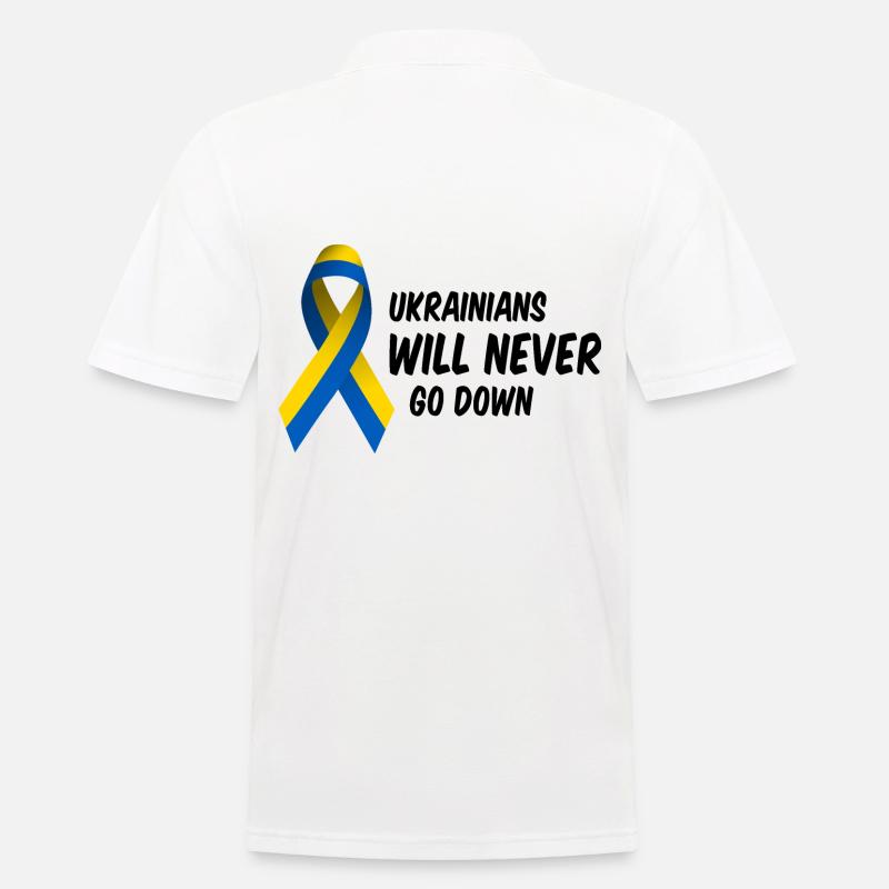 Ukraine Krieg Frieden Sieg Statement - Männer Poloshirt - Weiß