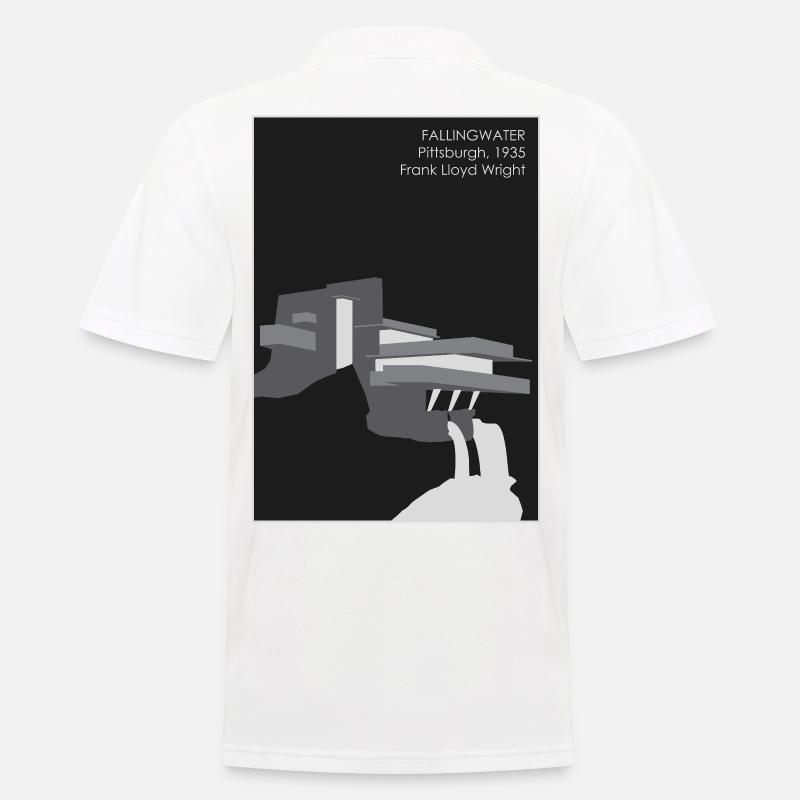 Moderne Architektur: Fallingwater - Männer Poloshirt - Weiß