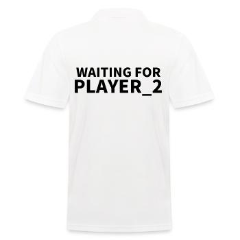 waiting for player 2 two arcade - Men's Polo Shirt - white - Back - Kai (181cm)