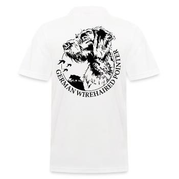 GERMAN WIREHAIRED POINTER Wilsigns Jagdhunde Hund - Männer Poloshirt - Weiß - Hinten - Kai (181cm)