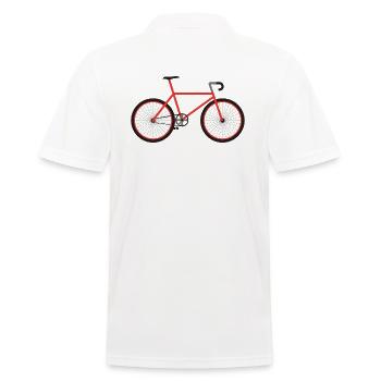 bike cyclist t-shirt cycling bike - Men's Polo Shirt - white - Back - Kai (181cm)