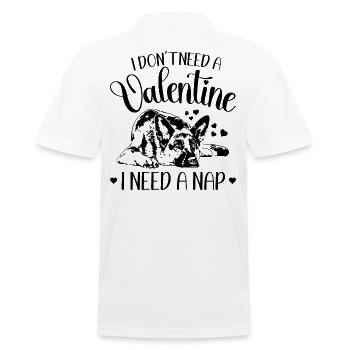 German Shepherd Valentine's Day Dogs Wilsigns - Men's Polo Shirt - white - Back - Kai (181cm)