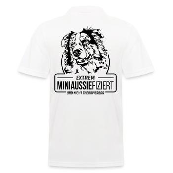 MINIAUSSIEFIZIERT Miniature Australian Shepherd - Männer Poloshirt - Weiß - Hinten - Kai (181cm)