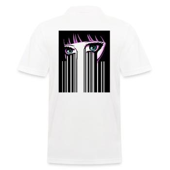 Anime Eyes Japon Code-barres - Polo Homme - blanc - Dos - Kai (181cm)