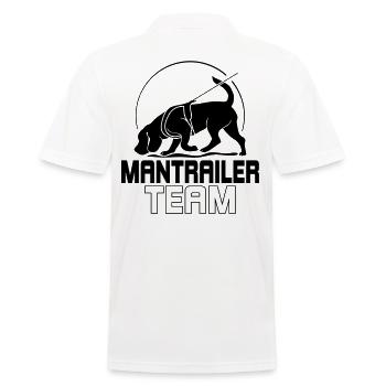 MANTRAILER TEAM Hundesport Suchhunde Hunde Hund - Männer Poloshirt - Weiß - Hinten - Kai (181cm)