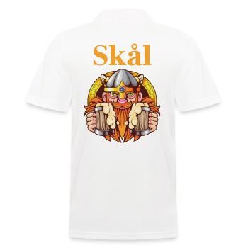 Bier in schwedischem und norwegischem Skål T-Shirt - Männer Poloshirt - Weiß - Hinten - Kai (181cm)
