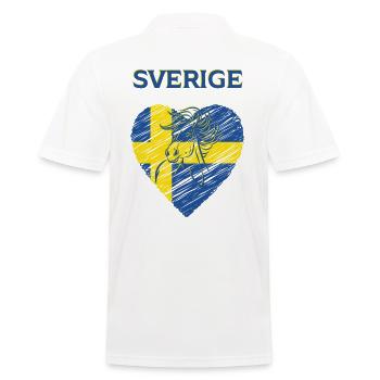 Sverige Schweden schwedische Dala Pferd Dalapferd - Männer Poloshirt - Weiß - Hinten - Kai (181cm)