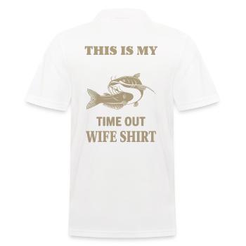 Angler Dad Geschenkidee - Angler Shirt - Männer Poloshirt - Weiß - Hinten - Kai (181cm)