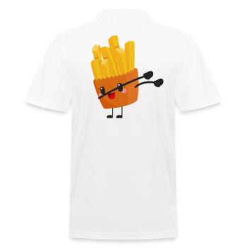 Dabbing Pommes - Geschenk Idee - Männer Poloshirt - Weiß - Hinten - Kai (181cm)
