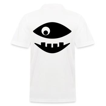 Fish shows teeth - Men's Polo Shirt - white - Back - Kai (181cm)