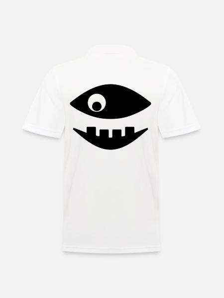 Fish shows teeth - Men's Polo Shirt - white