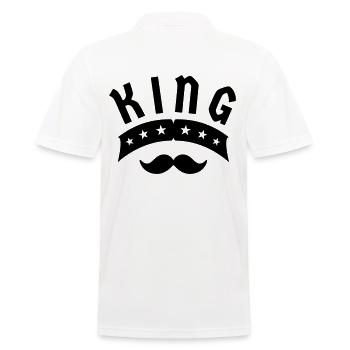 King Crown King Gift - Men's Polo Shirt - white - Back - Kai (181cm)