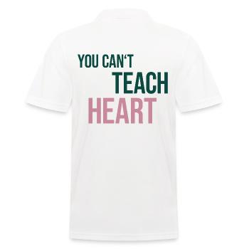 Saying You Can't Teach Heart - Men's Polo Shirt - white - Back - Kai (181cm)