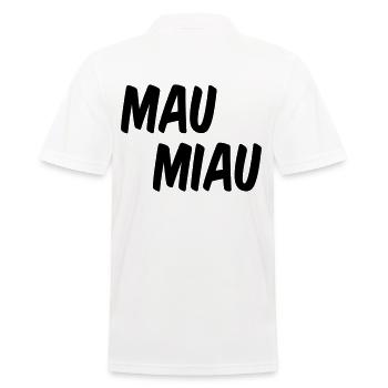 Katzen miezen Mau Miau - Männer Poloshirt - Weiß - Hinten - Kai (181cm)