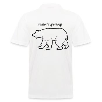 L’ours polaire souhaite un joyeux Noël - Polo Homme - blanc - Dos - Kai (181cm)