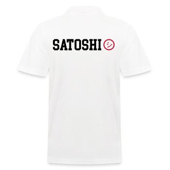 Satoshi Nakamoto BTC Bitcoin - Men's Polo Shirt - white - Back - Kai (181cm)