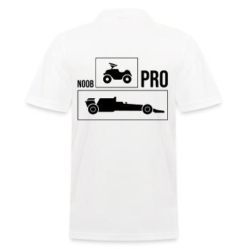 Noob vs Pro Car - Men's Polo Shirt - white - Back - Kai (181cm)