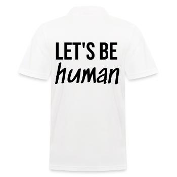 Let's be Human - Men's Polo Shirt - white - Back - Kai (181cm)