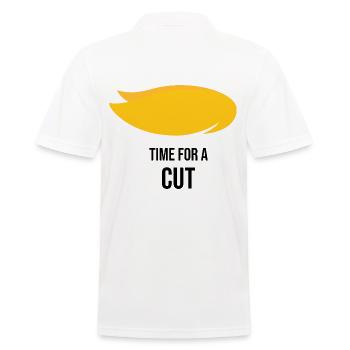 Time for a cut - Men's Polo Shirt - white - Back - Kai (181cm)