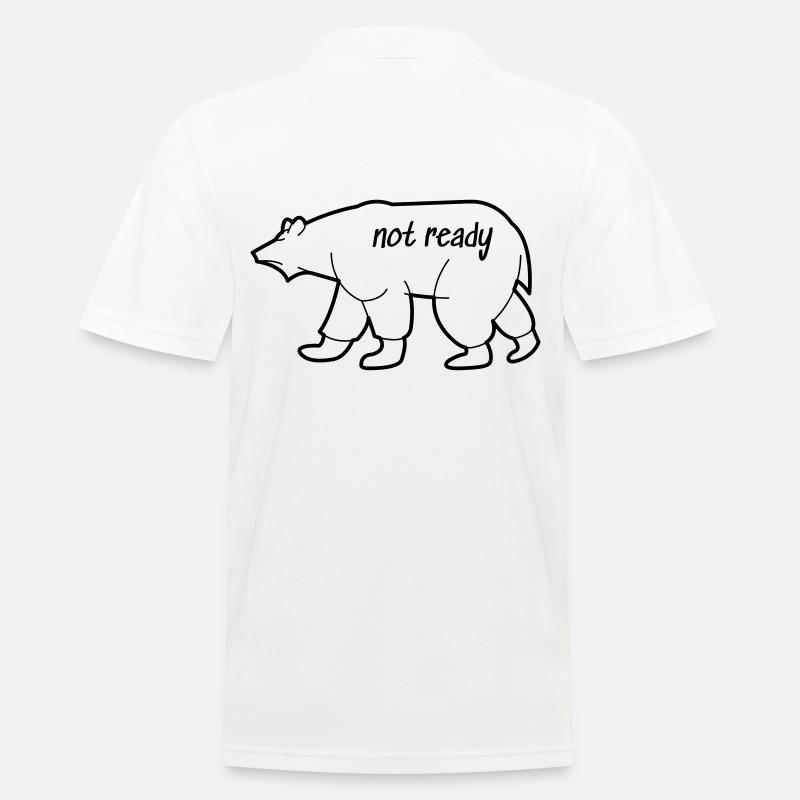 Eisbär Zeichnung - Männer Poloshirt - Weiß