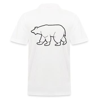 Dessin d’un ours polaire - Polo Homme - blanc - Dos - Kai (181cm)