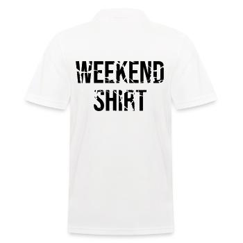 Wochenende - Männer Poloshirt - Weiß - Hinten - Kai (181cm)