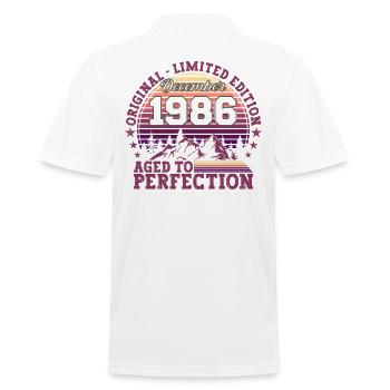 Original Décembre 1986 Cadeau du 36e anniversaire - Polo Homme - blanc - Dos - Kai (181cm)