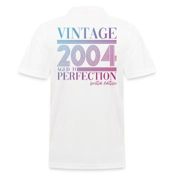 Vintage vintage 2004 19th birthday gift woman - Men's Polo Shirt - white - Back - Kai (181cm)