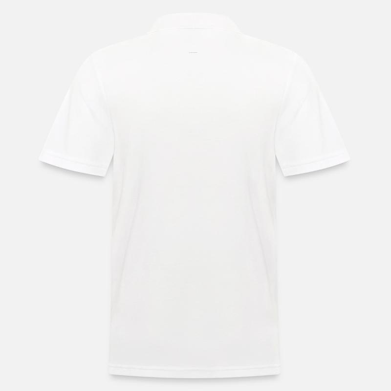 Dunkle Minimaltext-Typografie - Männer Poloshirt - Weiß