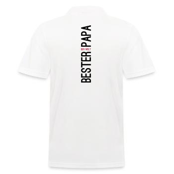 Bester Papa der Welt Geschenk - Männer Poloshirt - Weiß - Hinten - Kai (181cm)