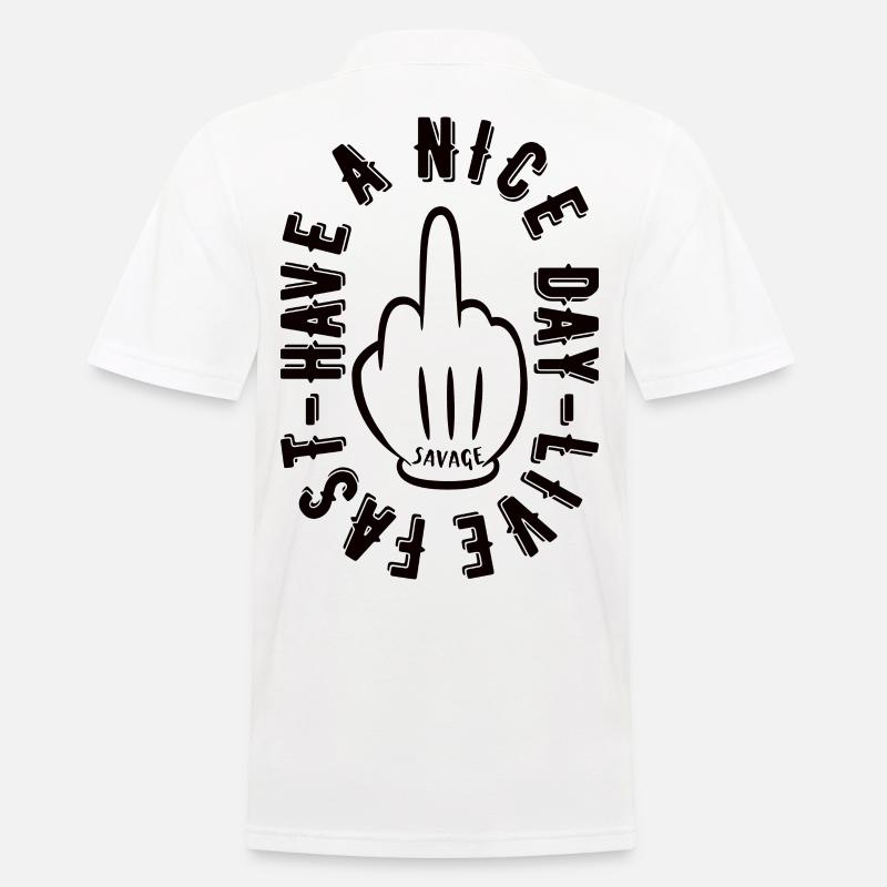 HAVE A NICE DAY - Männer Poloshirt - Weiß