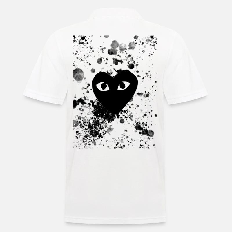 schwarzes Herz schwarzes Herz - Männer Poloshirt - Weiß