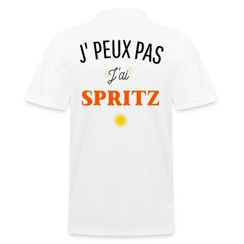 JE PEUX PAS J'AI APÉRO ITALIEN idée cadeau humour - Polo Homme - blanc - Dos - Kai (181cm)