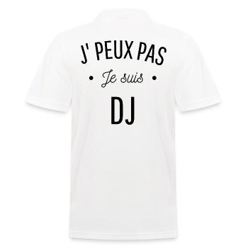 JE PEUX PAS JE SUIS DJ cadeau humour mix - Polo Homme - blanc - Dos - Kai (181cm)