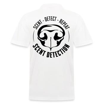 SCENT DETECTION Hundetraining Hunde Suchhunde - Männer Poloshirt - Weiß - Hinten - Kai (181cm)