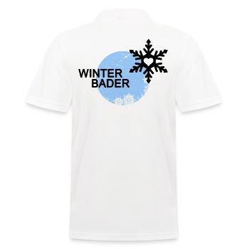 Winterbader Eisbader Winterschwimmen - Männer Poloshirt - Weiß - Hinten - Kai (181cm)