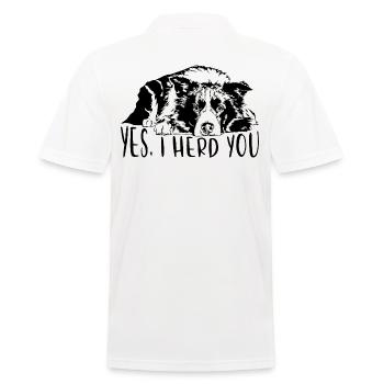 BORDER COLLIE I herd you Hunde Sort Wilsigns - Polo Homme - blanc - Dos - Kai (181cm)