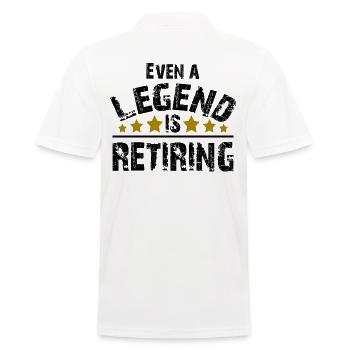 Legend Rente Pension Ruhestand Pensionist Geschenk - Männer Poloshirt - Weiß - Hinten - Kai (181cm)