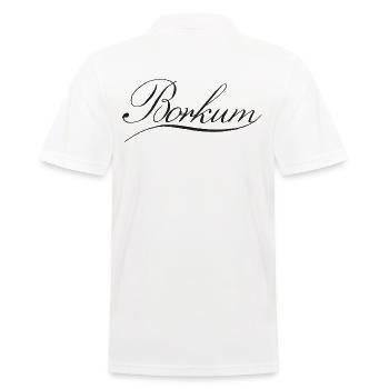 Lettrage Borkum - Polo Homme - blanc - Dos - Kai (181cm)