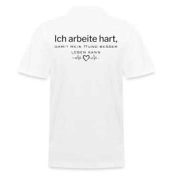 Je travaille dur pour que mon chien puisse mieux vivre - Polo Homme - blanc - Dos - Kai (181cm)