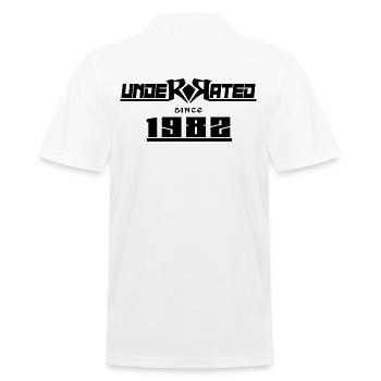 1982 birthday 40 years anniversary underrated - Men's Polo Shirt - white - Back - Kai (181cm)