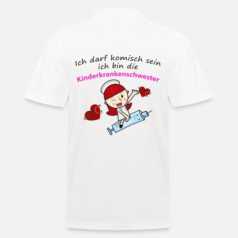Kinderkrankenschwester - Männer Poloshirt - Weiß